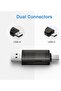 قارئ بطاقات SD عالي السرعة من نوع USB-C، محول مزدوج الفتحات لبطاقات MicroSD و SD، متوافق مع USB 3.0 وآيفون - 3
