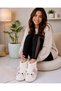 Women's Plush Powder Hello Figured Home Boots Winter Warm Soft Soled Cute Slippers Home Slippers - 3