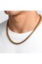 💎   Premium Shiny and Stylish Oval Albanian Men's Steel Necklace 6mm 55cm 3183Eck022 - Gold Color - 3