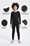 Boy's Black Thermal Underwear Set 3-Piece Set - 3