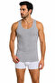Men's Combed Cotton Classic Undershirt 40% Cotton 60% Polyester (Seher Authorized Seller) 6 Pieces – Gray - 2