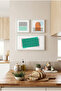 Modern Linear with Mint Green and Orange Detail – 3-Piece Home, Bathroom, and Coffee Corner Mdf Table Set - 5