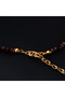 Natural Stone Necklace with Garnet Passion and Selenite Purity - 2