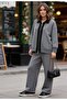 Selanik- Oversize Suit with Embroidered Detail | Gray - 5