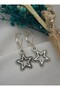 Star Figured Earrings - Silver Color -