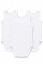 3-Piece Children's Thick Strap Undershirt 90% Cotton 10% Elastane Hooked Bottom Closure Black White 4-12 Years