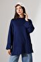 Women's Modal Oversize Long Tunic with Slit Detail - 5
