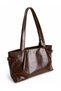 Women's Bitter Brown Charm Wallet Detailed Work School Shoulder Bag - 3