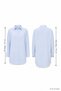 Buttoned Casual Tunic 4537 Blue - 4