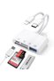 قارئ بطاقات USB C و Lightning SD، محول بطاقات ذاكرة 3 في 1 مع فتحة Micro SD/TF ومحول كاميرا USB