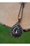 Authentic Necklace with Zircon Stones - Gray - - 2