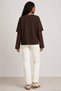 Brown Lace Sleeve Detailed Oversize T-Shirt - 3