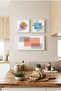 Pastel Tones and Geometric Linear – 3-Piece Home, Bathroom, and Coffee Corner Mdf Painting Set - 5