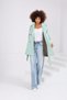 Women's Oversize Trench Coat Short Length Stand Collar Buttoned Pocketed Stylish Model - 5