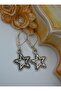 Star Figured Earrings - Silver Color - - 4
