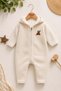 Baby Hooded Fleece Jumpsuit with Welsoft Zipper and Rabbit Detail, Winter Unisex, 6-9-12-18 Months