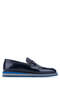 Men's Genuine Leather Navy Blue Casual Shoes