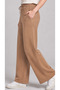 Women's Brown Palazzo Cut Loose Leg High Waist Sweatpants - 7