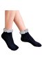 Special Plush Bowknot Rubber Detail, Perfumed, Soft Washable Lycra Combed Cotton Booties, Black - 4