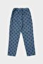 Boy's Blue Checkered Patterned Trousers - 6