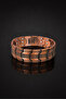 Magnetic Copper Bracelet Men's Adjustable Metal Bracelet with 3 Magnets and Germanium Stone - 4