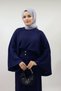 Women's Hijab Knitwear Double Set Bat Sleeve Sweater and Pleated Skirt