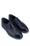 Men's Genuine Leather Navy Blue Casual Shoes - 3