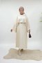 Women's Hijab Knitwear Double Set Bat Sleeve Sweater and Pleated Skirt - 8