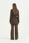 Torba Cut-Out Lightweight Slim Blazer Jacket - Brown - 4
