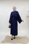 Women's Hijab Knitwear Double Set Bat Sleeve Sweater and Pleated Skirt - 6