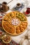 Natural Bamboo Round 360 °   Rotatable 5-Compartment Breakfast and Snack Presentation Plate Serving Stand 30 cm - 2