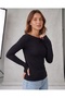 Women's Finger-Looped Boat Neck 100% Organic Cotton Fabric (Princess Collar 0Vv-5) - 2