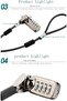 Computer Laptop Cable Lock, Slot Plate 2m Cable, Combination Security Lock Cable for Notebook Laptop - 5