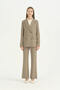 Double-Breasted Collared Jacket - Mink
