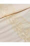Beige 7 Piece Floral Lace Comforter Set (Super King Size) 240x260cm - 4
