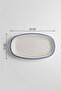 Valencia Oval Kayık Plate 25cm Rim Navy Blue - 3