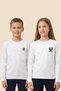 Girls and Boys School Sweatshirt Combed Cotton Long Sleeve Elbow Patched Lycra