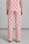 Women's Short-Sleeved Comfortable Pink Pajama Set 4727 - 6