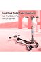 Kids Scooter,DMG 3 Wheels Foldable Kick Scooter,5 Adjustable Heights,LED Light Up Wheels,Can Hold Up - 5