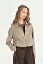 Striped Short Jacket - Mink - 2