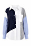 Navy blue stone mix shirt with sleeves
