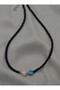 Stone Necklace - Black - - 3