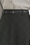 Plaid Half Aura Skirt - Black - 3