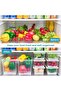6 Fridge Storage Boxes Fridge Organizer With Removable Drain Plate&Lid Stackable Fridge Storag - 6