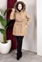 Detachable Hooded Fur and Welsoft Lined Hijab Coat 85cm - Mink - 4