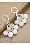 Pink Quartz Stone Earrings - Multicolor - - 3