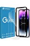 3 قطع من واقي الشاشة الزجاجي المقوى لآيفون 14 برو 6.1 بوصة