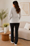 Maternity Soft Textured Long Sleeve Blouse with Tie Detail - 3