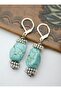 Turquoise Stone Earrings - Multicolor -