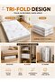 Viewstar Foldable Mattress 180 × 90 × 7 cm, Tri-Fold Folding Medicated Foam Mattress, Portable Floor Mattress with Washable Satin Cover for Guest Bed, Camping & Travel - 5